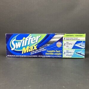 Swiffer Max - Extra Large Sweeper - Complete Pack - For Wood - NIB!